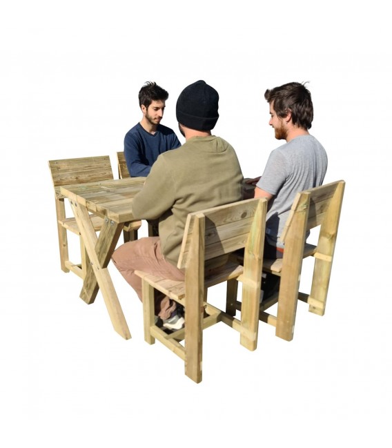 Mesa de picnic Xerta con sillas Batea