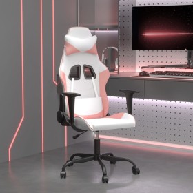 Silla gaming cuero sintético blanco y
