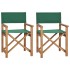 Sillas de director 2 uds madera maciza de teca