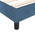 Cama box spring con colchón terciopelo azul oscuro 90x200
