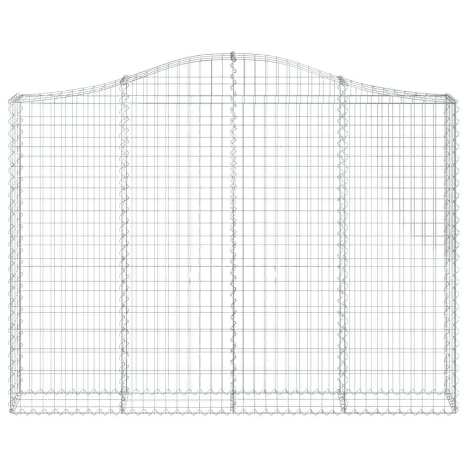 Cestas de gaviones 2 uds forma de arco hierro 200x30x140/160