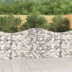 Cestas de gaviones 2 uds forma de arco hierro 200x30x100/120 cm