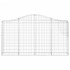 Cestas de gaviones 2 uds forma de arco hierro 200x30x100/120