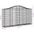 Cestas de gaviones 2 uds forma de arco hierro 200x30x100/120