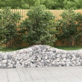Cestas de gaviones 5 uds forma de arco hierro 200x50x40/60
