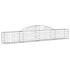 Cestas de gaviones 2 uds forma de arco hierro 300x30x40/60