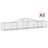 Cestas de gaviones 2 uds forma de arco hierro 300x50x40/60