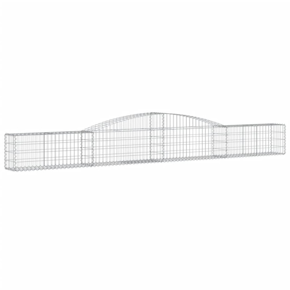 Cestas de gaviones 2 uds forma de arco hierro 400x30x40/60