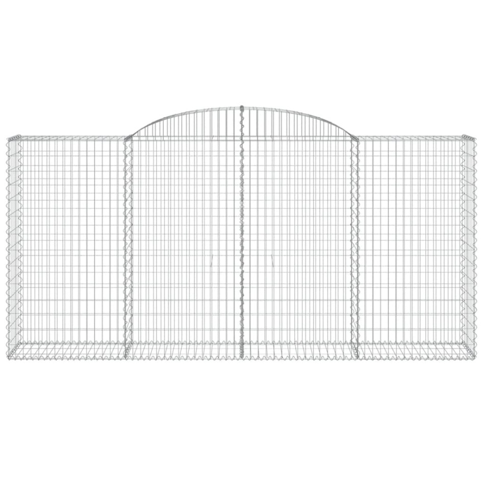 Cestas de gaviones 2 uds forma de arco hierro 300x50x140/160