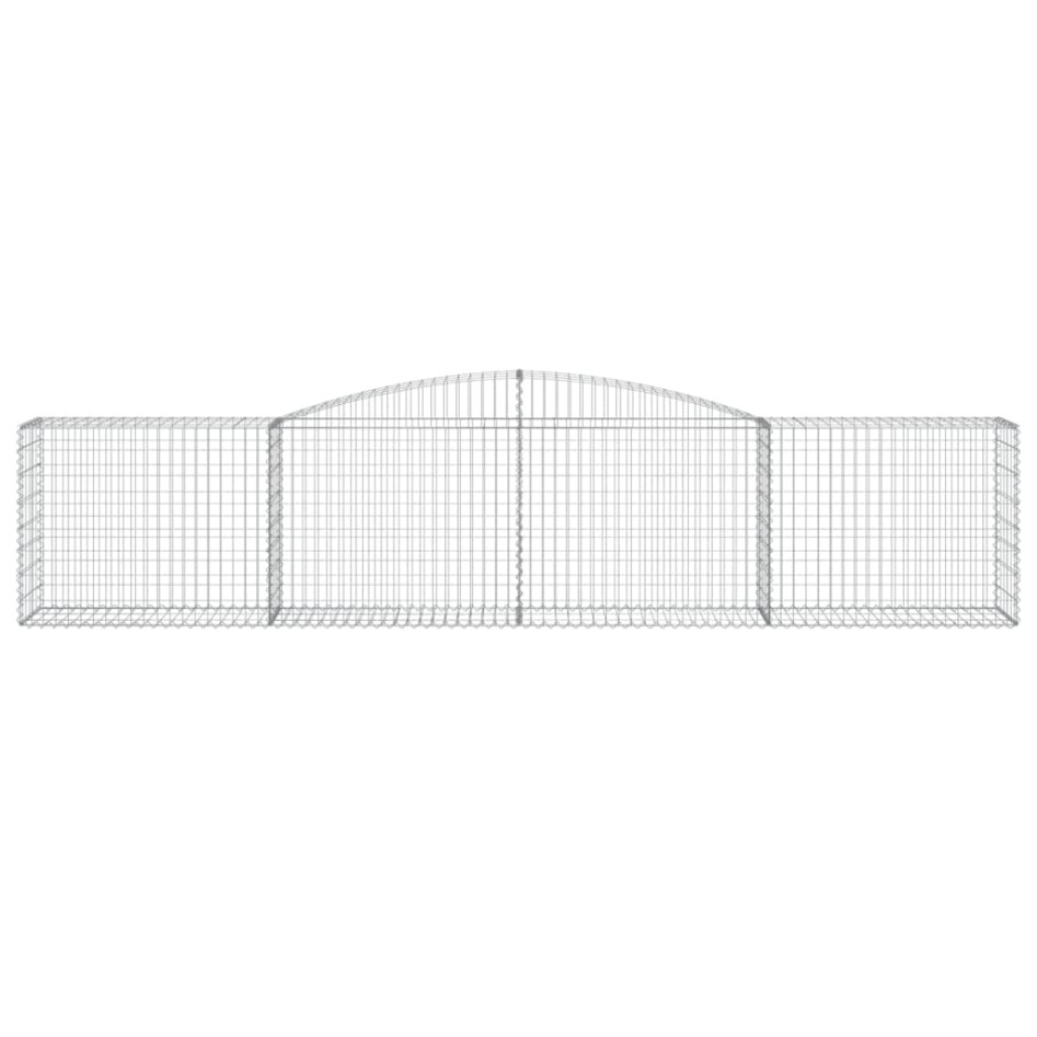 Cestas de gaviones 2 uds forma de arco hierro 400x50x80/100