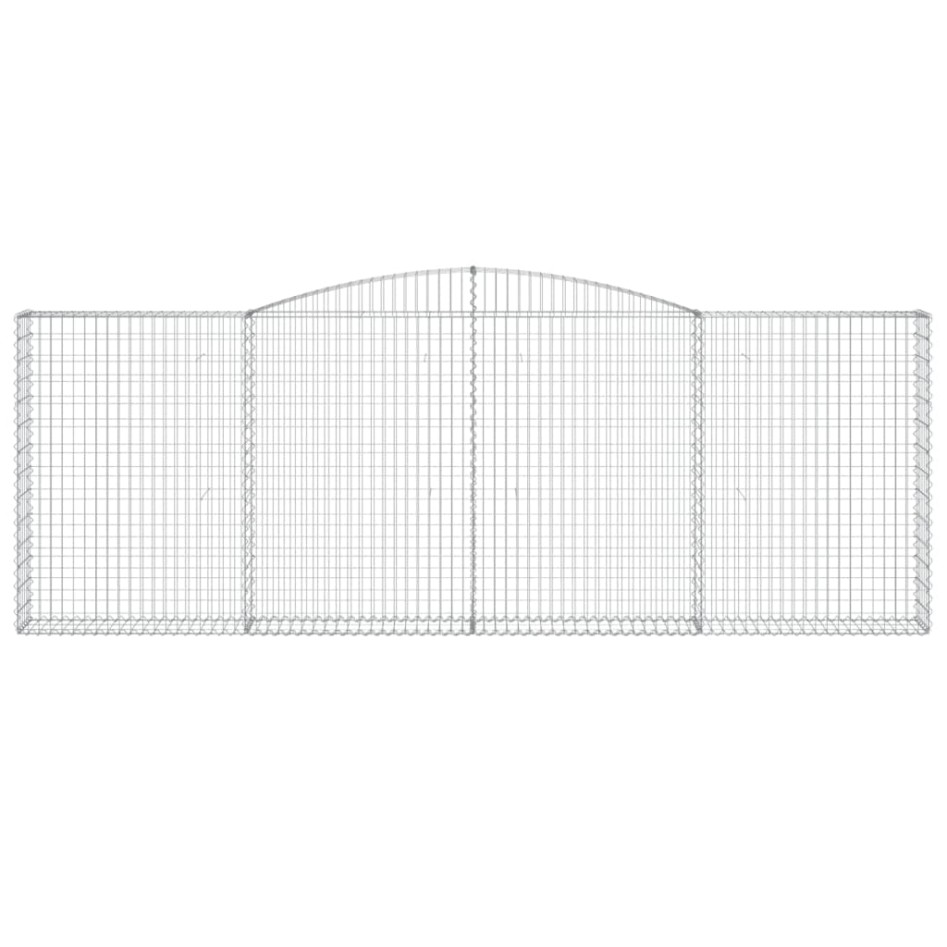 Cestas de gaviones 2 uds forma de arco hierro 400x30x140/160