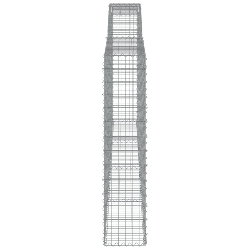 Cestas de gaviones 2 uds forma de arco hierro 400x30x140/160