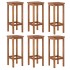 Mesa y taburetes altos de jardín 7 pzas madera maciza