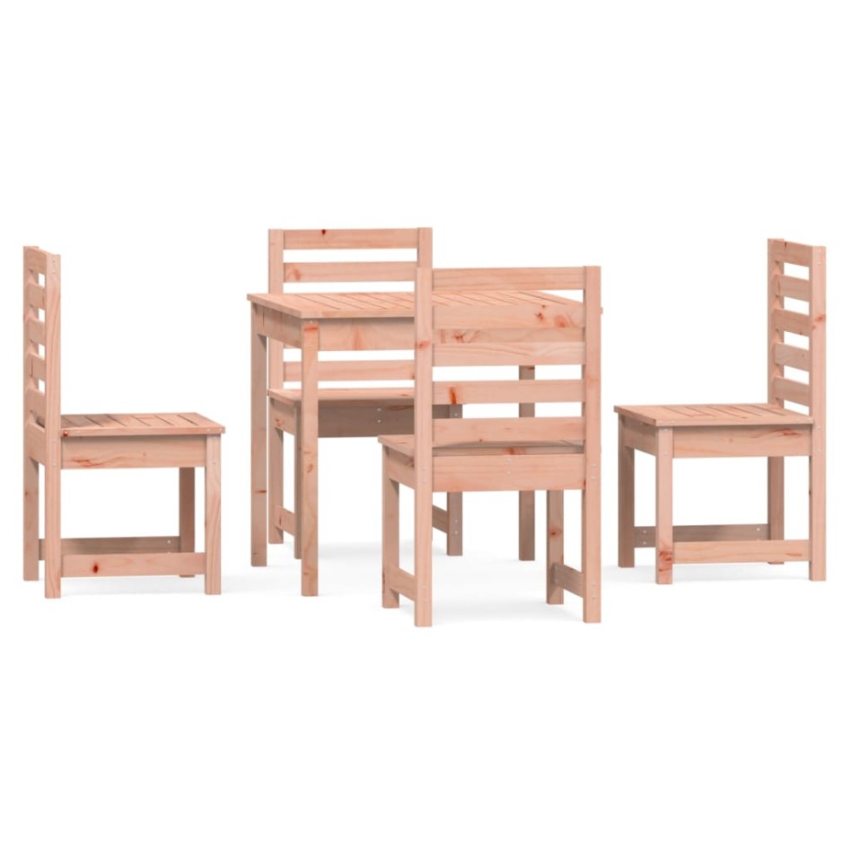 Juego de comedor para jardín 5 pzas madera maciza