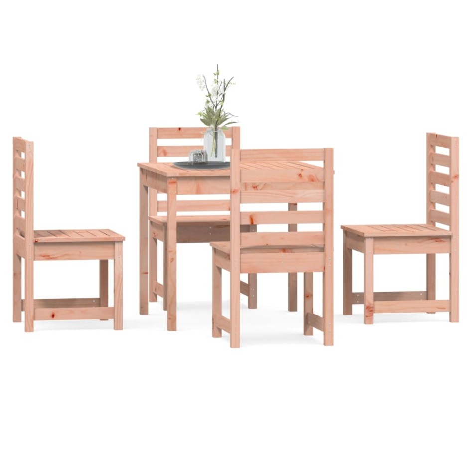 Juego de comedor para jardín 5 pzas madera maciza
