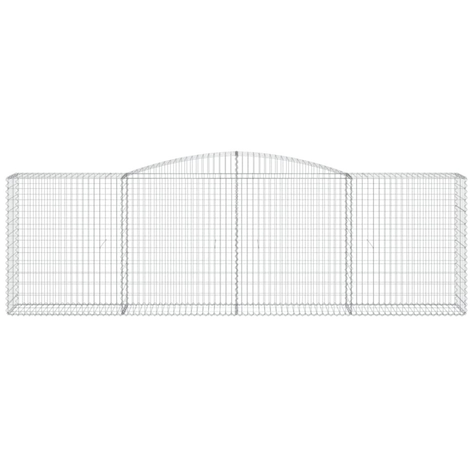 Cestas de gaviones 2 uds forma de arco hierro 400x50x120/140