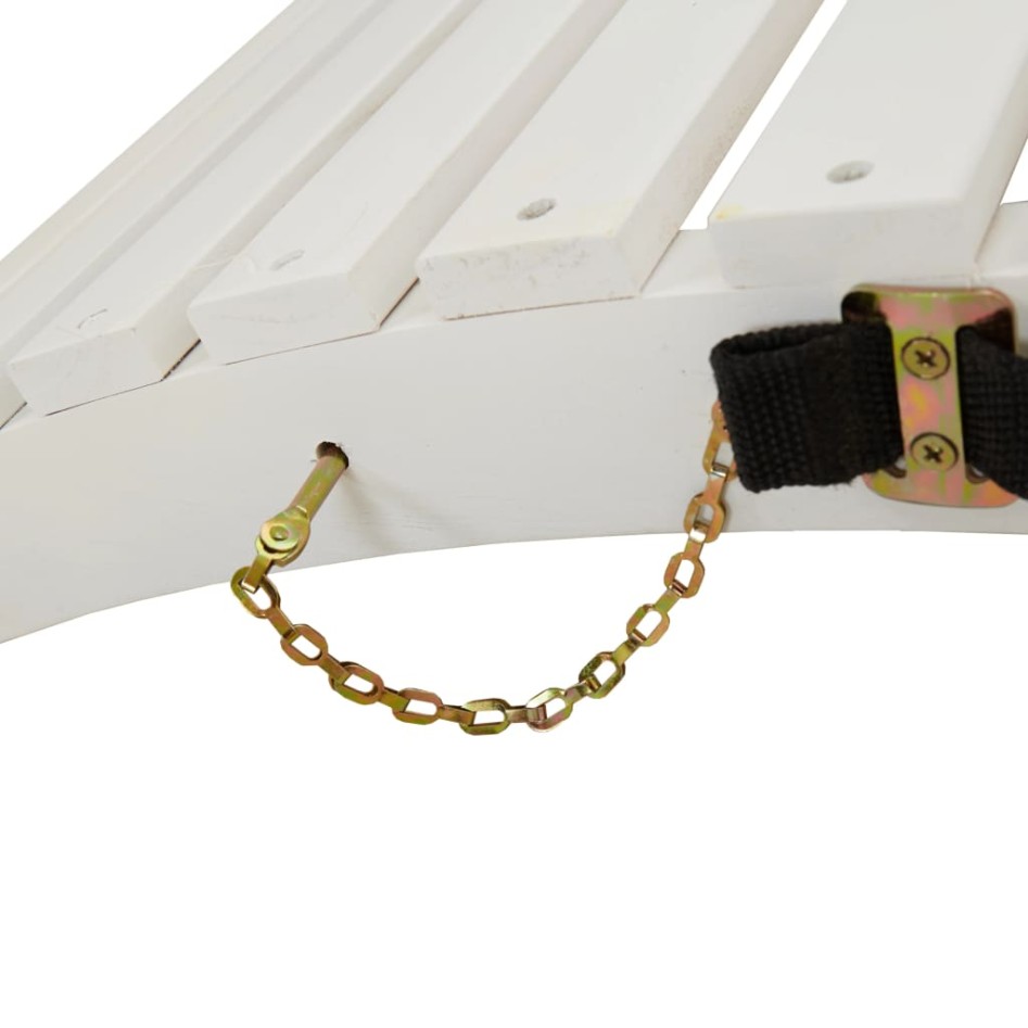 Tumbonas 2 uds madera maciza acacia blanco 184x55x64