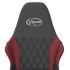 Silla gaming cuero sintético negro y rojo vino