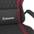 Silla gaming cuero sintético negro y rojo vino