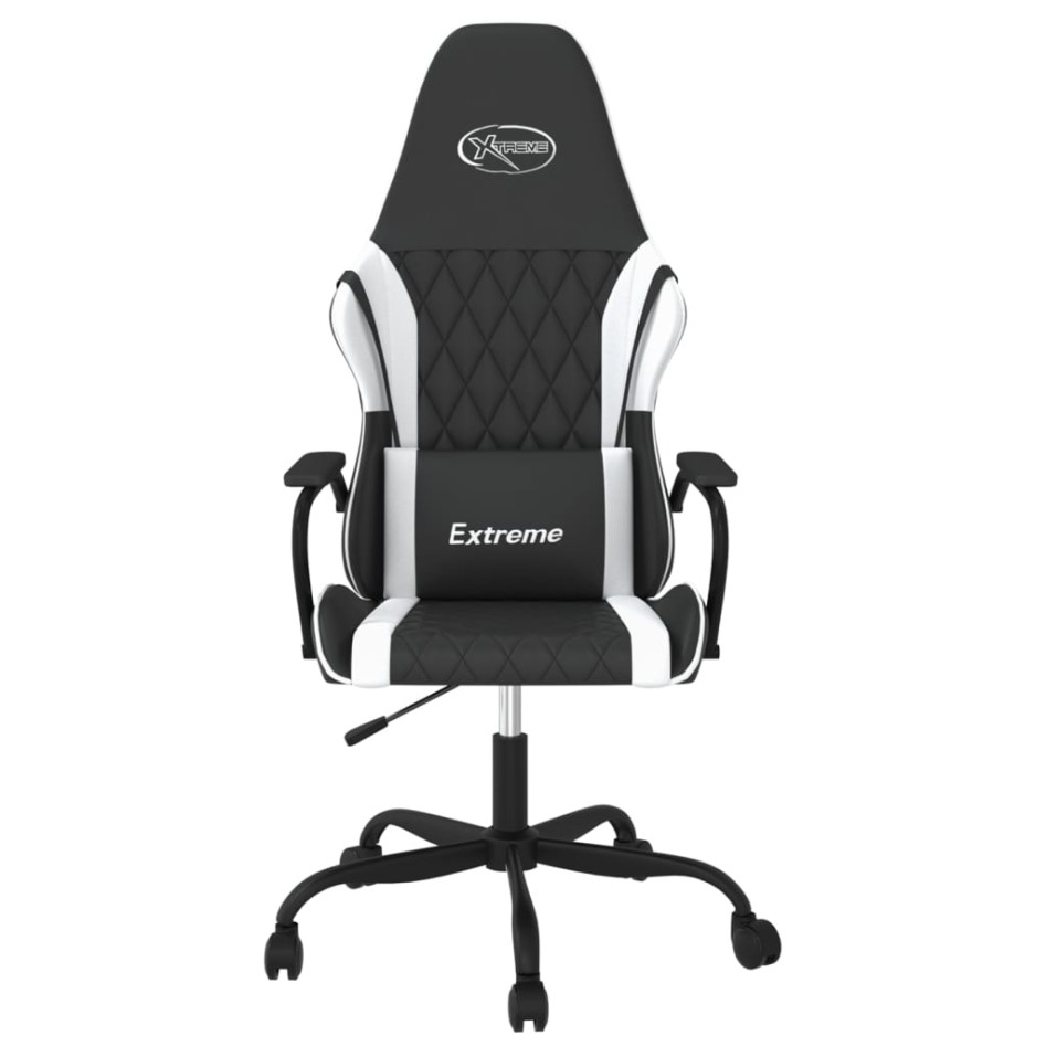 Silla gaming cuero sintético negro y