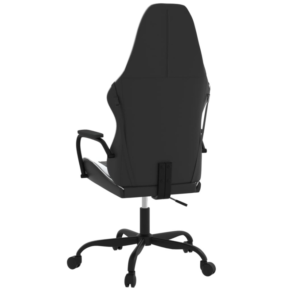 Silla gaming cuero sintético negro y