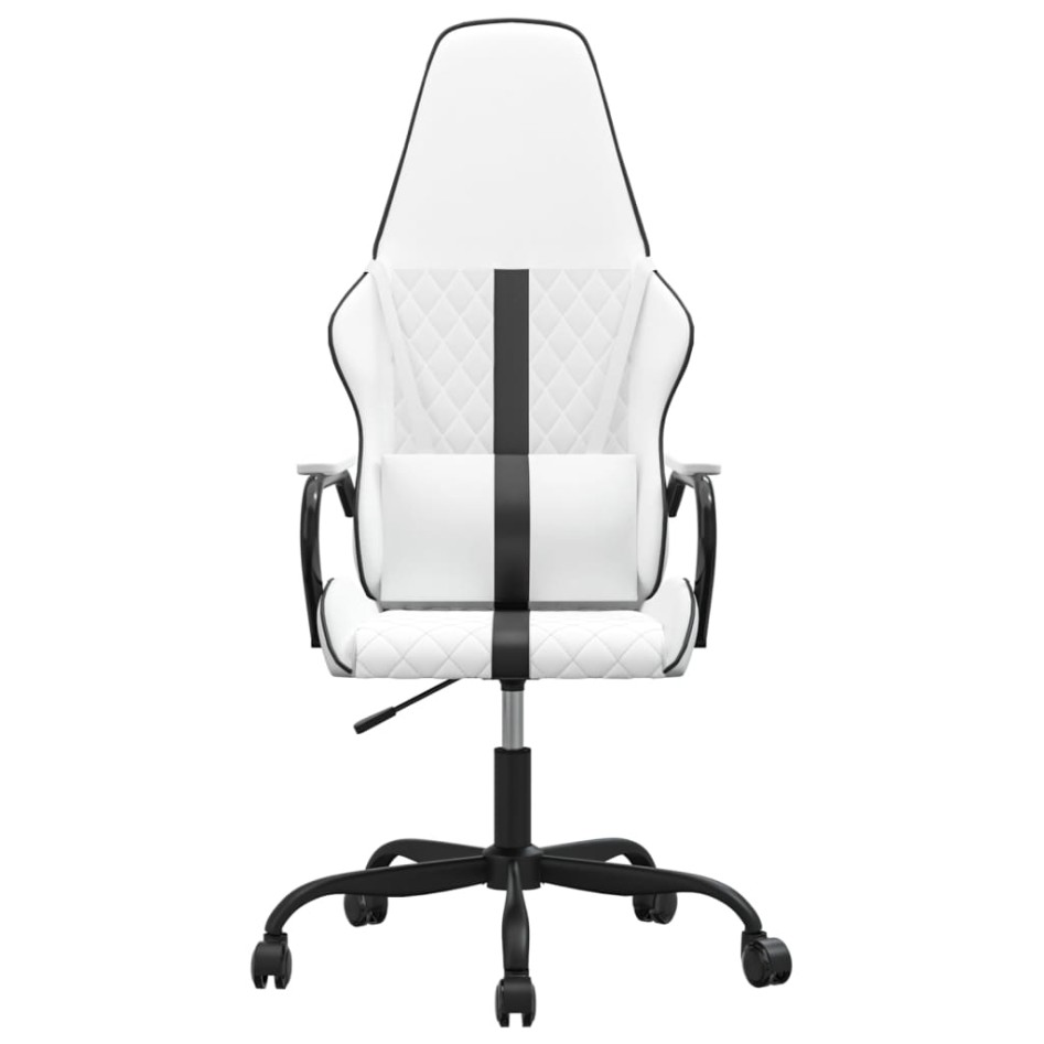 Silla gaming cuero sintético blanco y