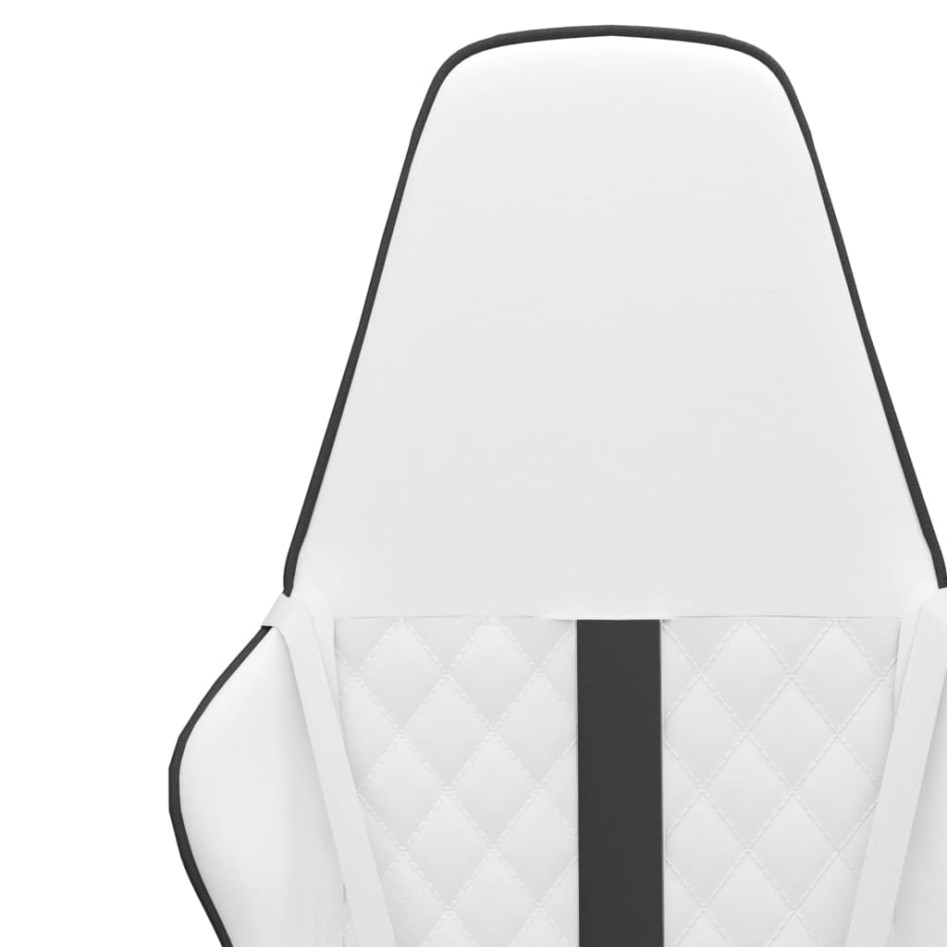 Silla gaming cuero sintético blanco y