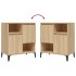 Aparadores 2 uds madera contrachapada roble Sonoma 60x35x70