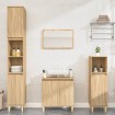 Set de muebles de baño 3 pzas madera contrachapada roble Sonoma