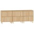 Aparadores 3 uds madera contrachapada roble Sonoma 60x35x70