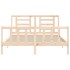 Estructura de cama de matrimonio con cabecero madera