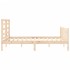 Estructura de cama de matrimonio con cabecero madera