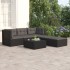 Set de muebles de jardín 5 pzas y cojines ratán sintético