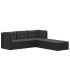 Set de muebles de jardín 5 pzas y cojines ratán sintético