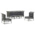 Set de muebles de jardín 5 pzas y cojines ratán sintético