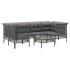 Set de muebles de jardín 7 pzas y cojines ratán sintético
