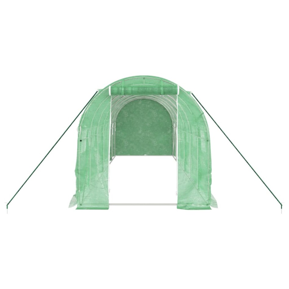Invernadero con estructura de acero verde 12 m² 6x2x2