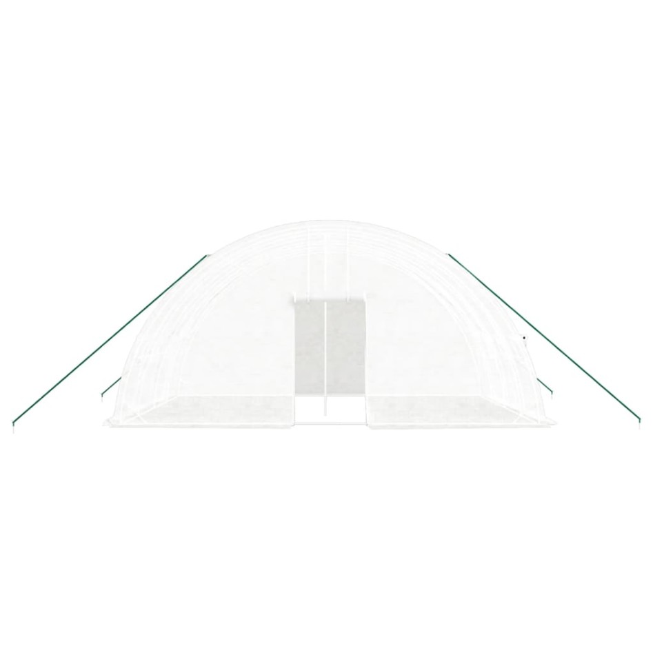 Invernadero con estructura de acero blanco 24 m² 6x4x2,85