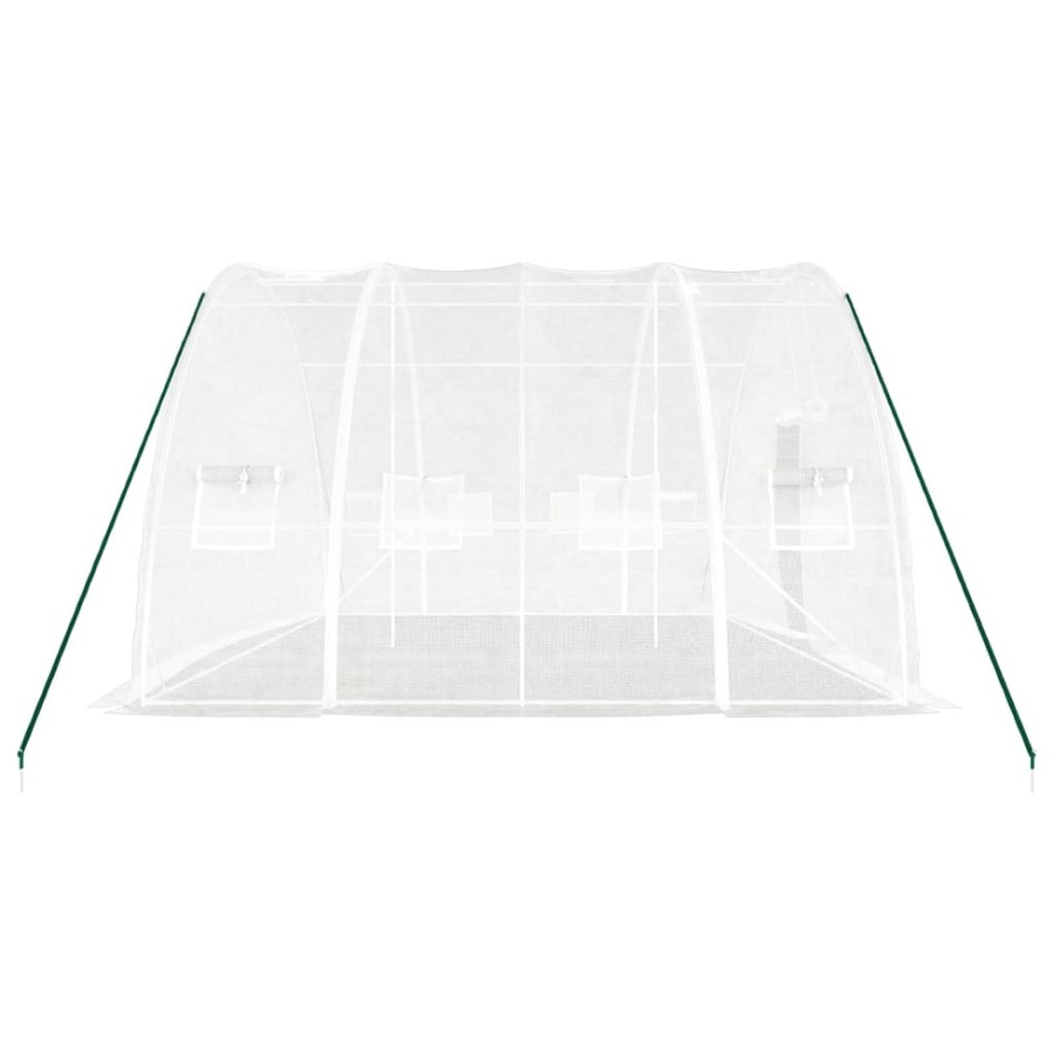 Invernadero con estructura de acero blanco 24 m² 6x4x2,85