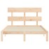 Estructura de cama con cabecero madera maciza 140x190