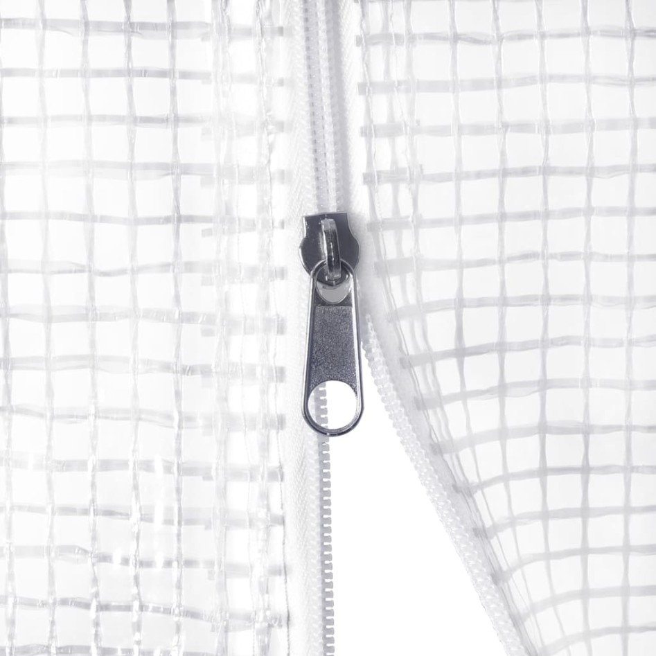 Invernadero con estructura de acero blanco 24 m² 12x2x2