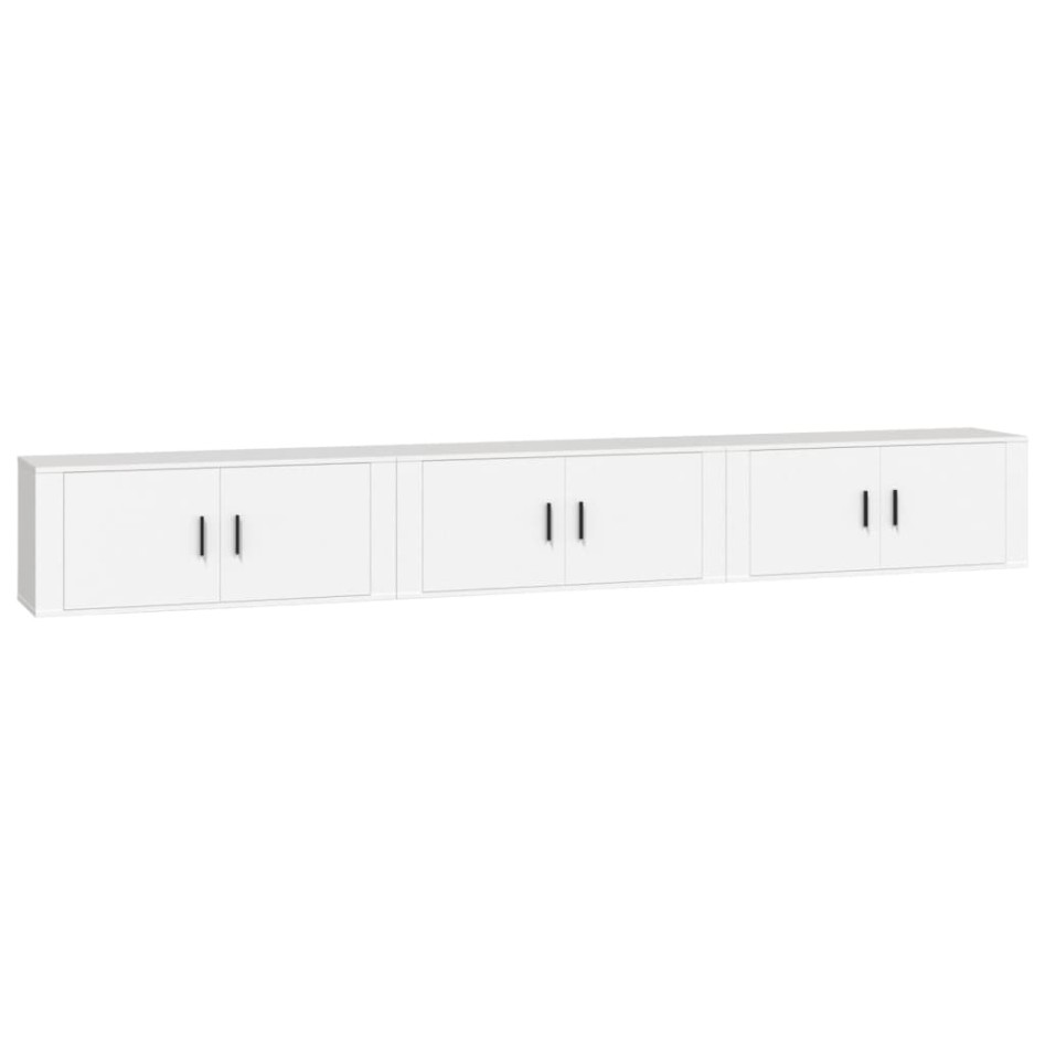Muebles para TV de pared 3 uds blanco 100x34,5x40