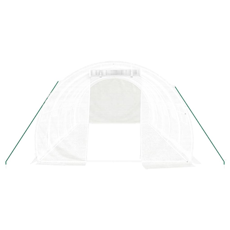 Invernadero con estructura de acero blanco 18 m² 6x3x2