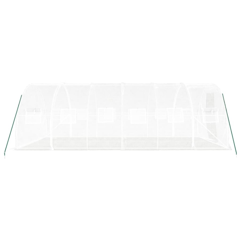 Invernadero con estructura de acero blanco 18 m² 6x3x2