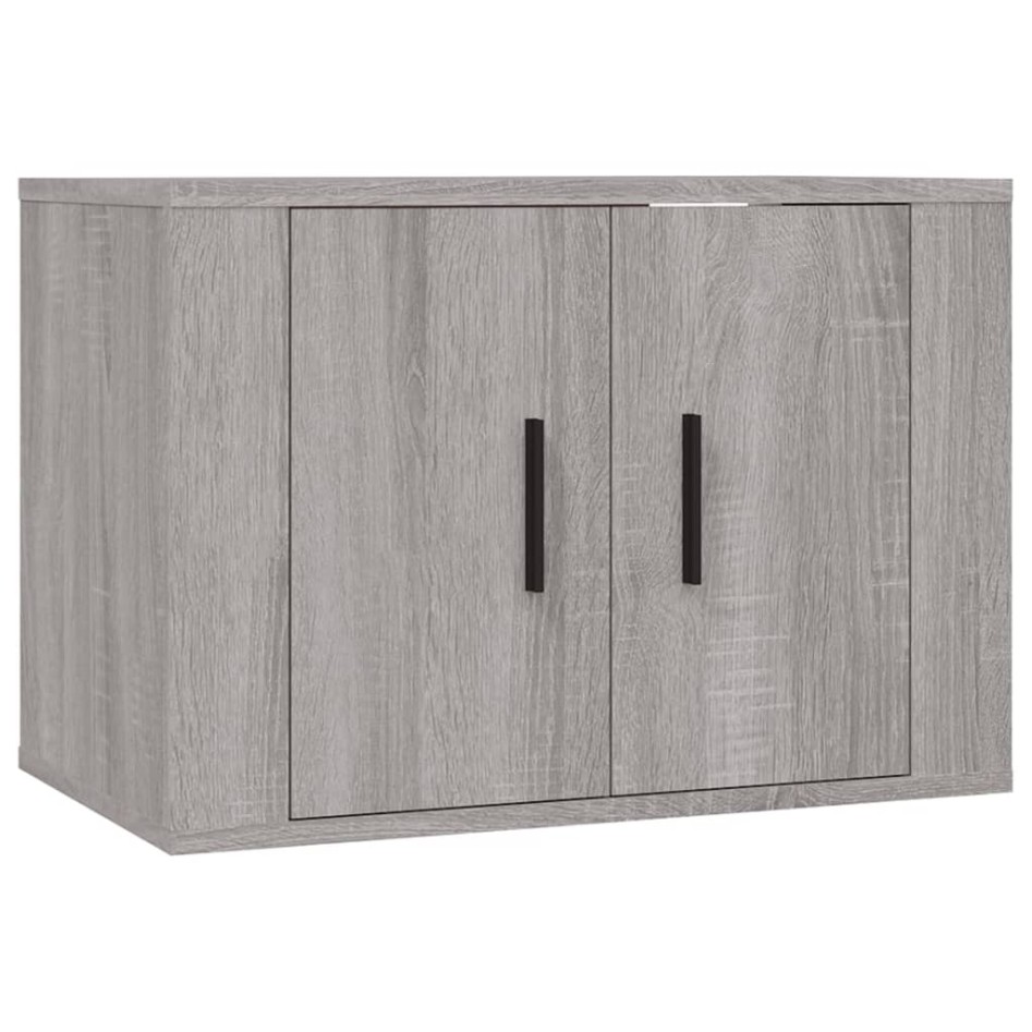 Set de muebles para TV 3 pzas madera contrachapada gris