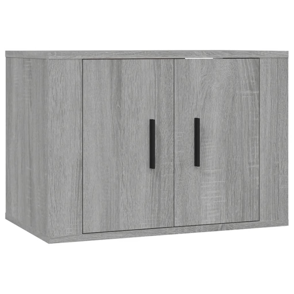 Set de muebles para TV 3 pzas madera contrachapada gris