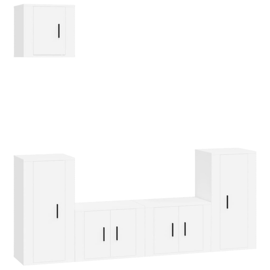 Set de muebles para TV 5 piezas madera contrachapada