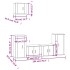 Set de muebles para TV 5 piezas madera contrachapada