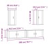 Set de muebles de TV 4 pzas madera contrachapada roble