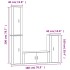 Set de muebles para TV 4 pzas madera contrachapada marrón